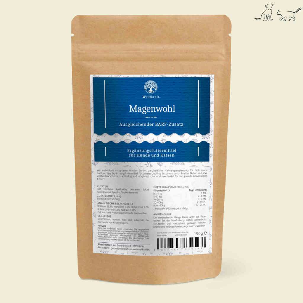 Magenwohl - Dein BARF-Zusatz bei Übersäuerung - Nachfüllpack 190g