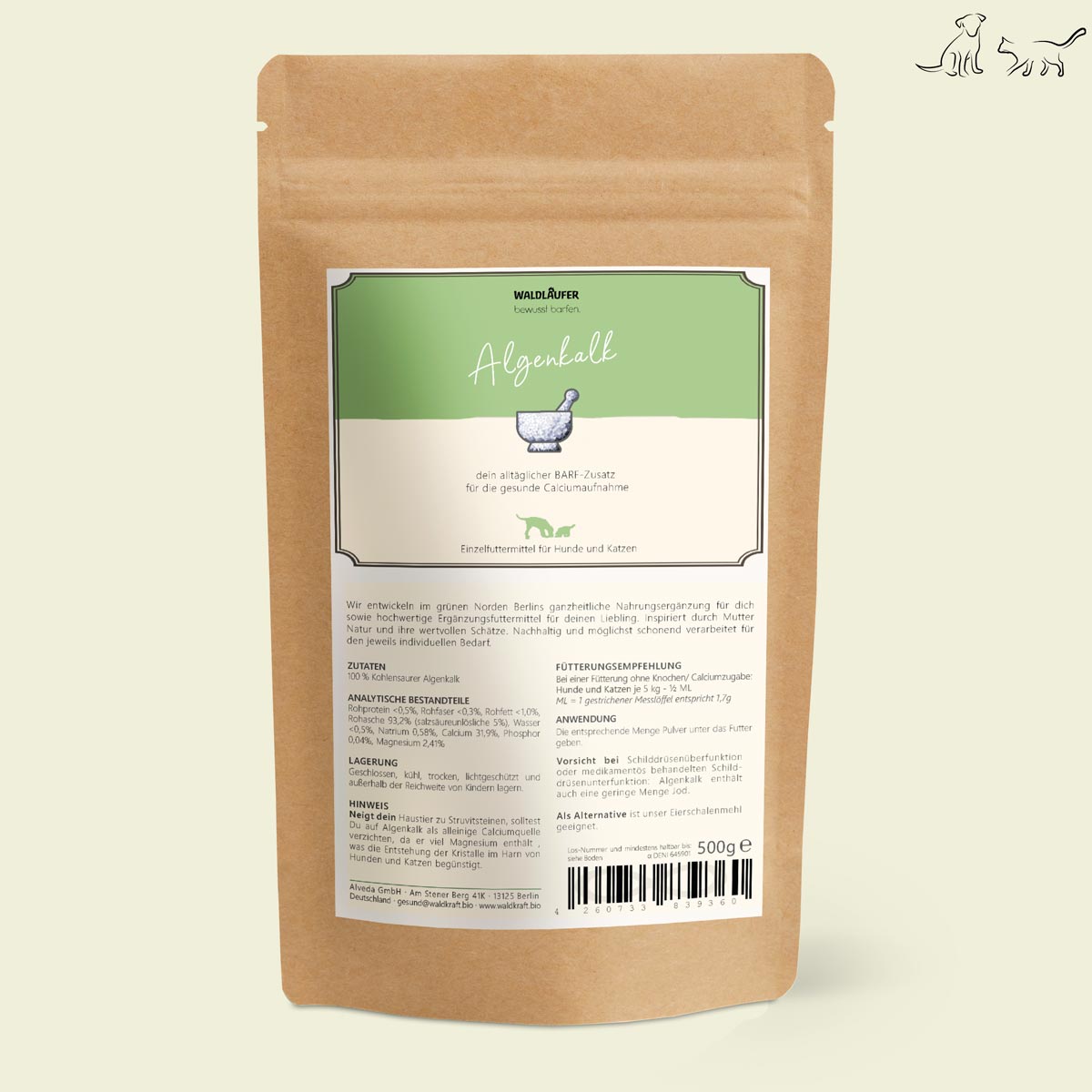 Algenkalk - Nachfüllpack 500g