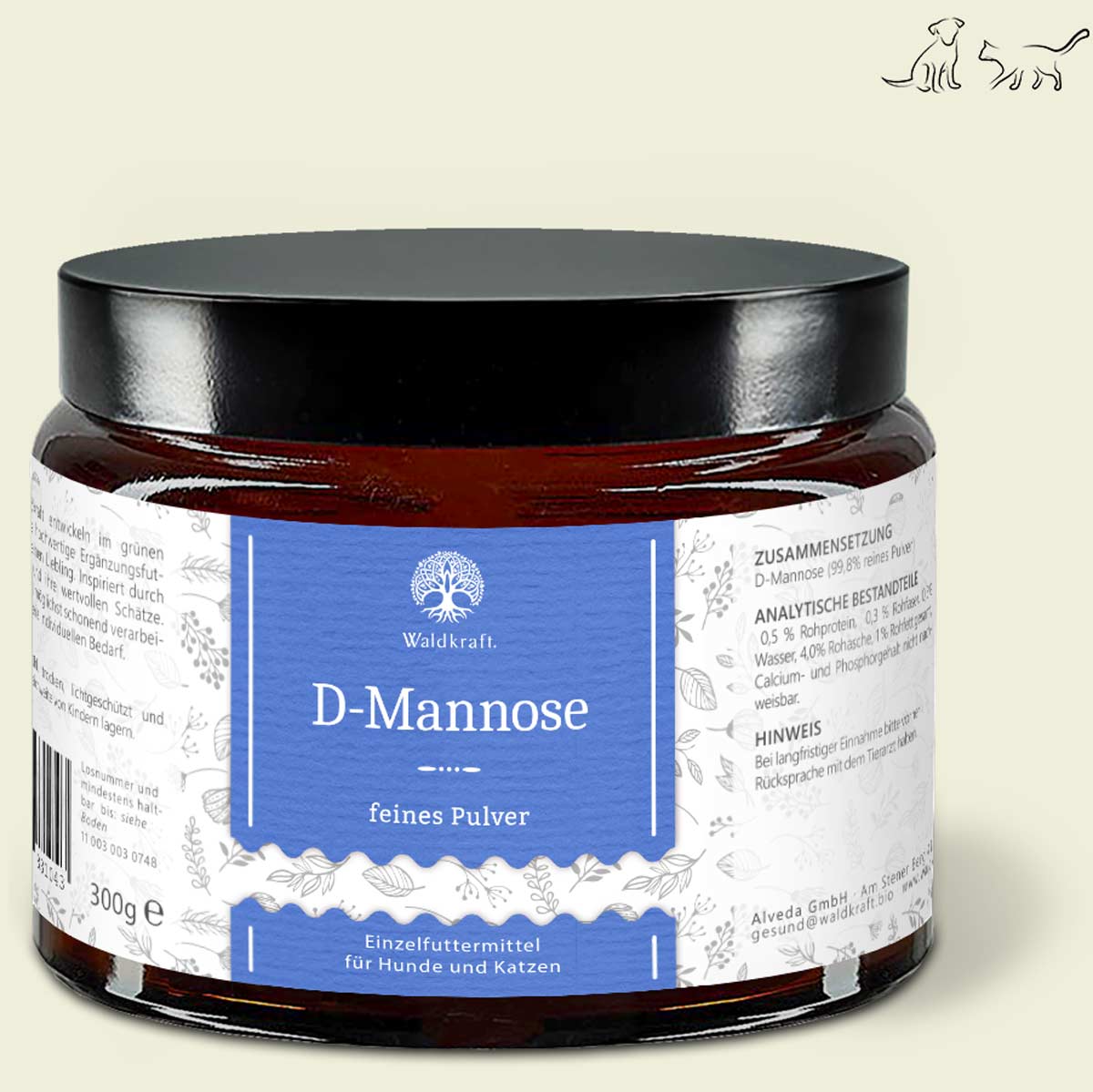 D-Mannose für Tiere - Tiegel 300g — Bild 2