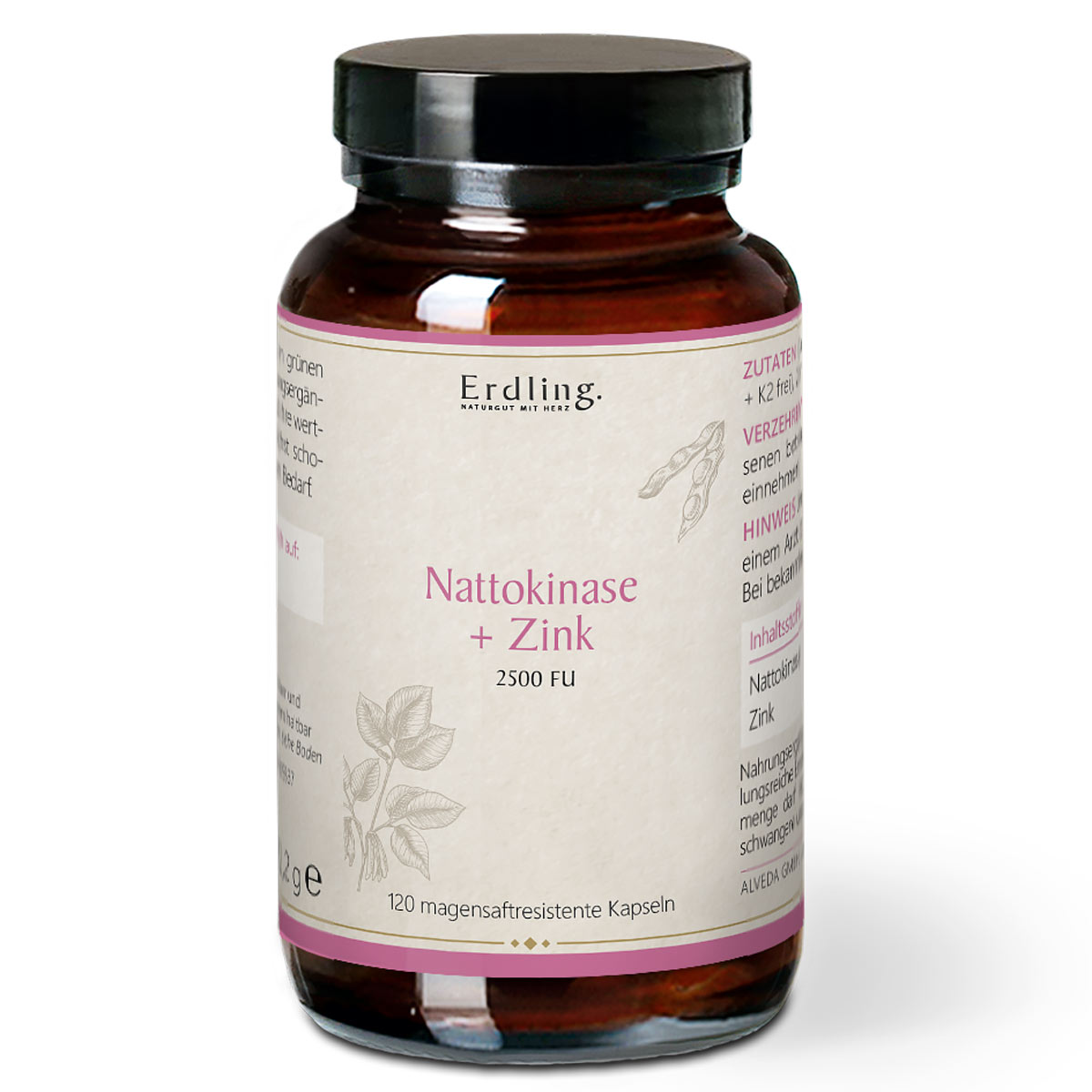 MHD 30.12.2025 Nattokinase + Zink Kapseln 2500 FU - 120 DR Kapseln