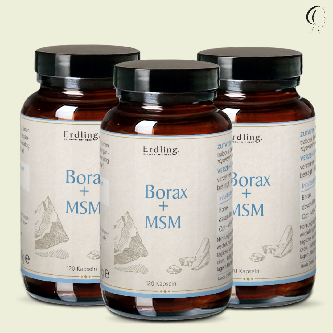 Set: 3er Pack - Borax Original - 99,9% Reinheit - OptiMSM® + Natriumtetraborat - 3x 120 Kapseln — Bild 2