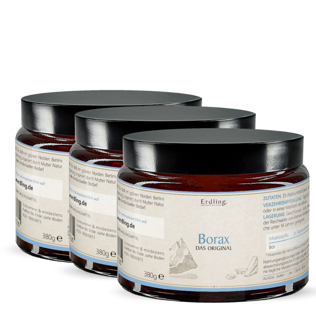Set: 3er Pack - Borax - 99,9% Reinheit (Natriumtetraborat) - Tiegel 3x 380g — Bild 2