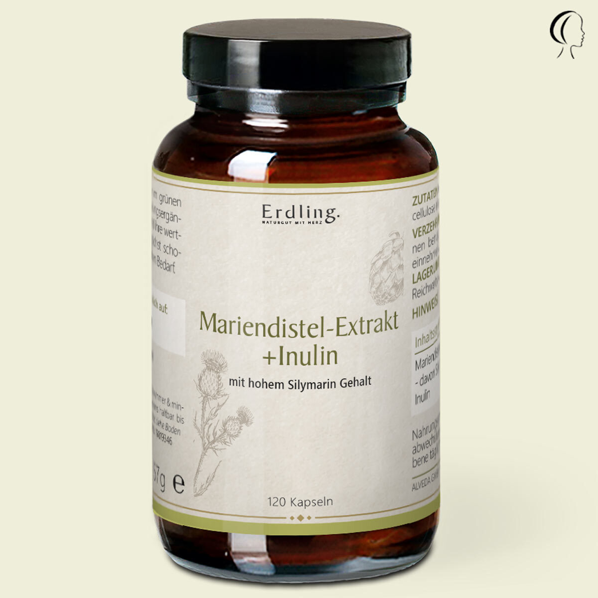 Mariendistel-Extrakt + Inulin - 120 Kapseln — Bild 1