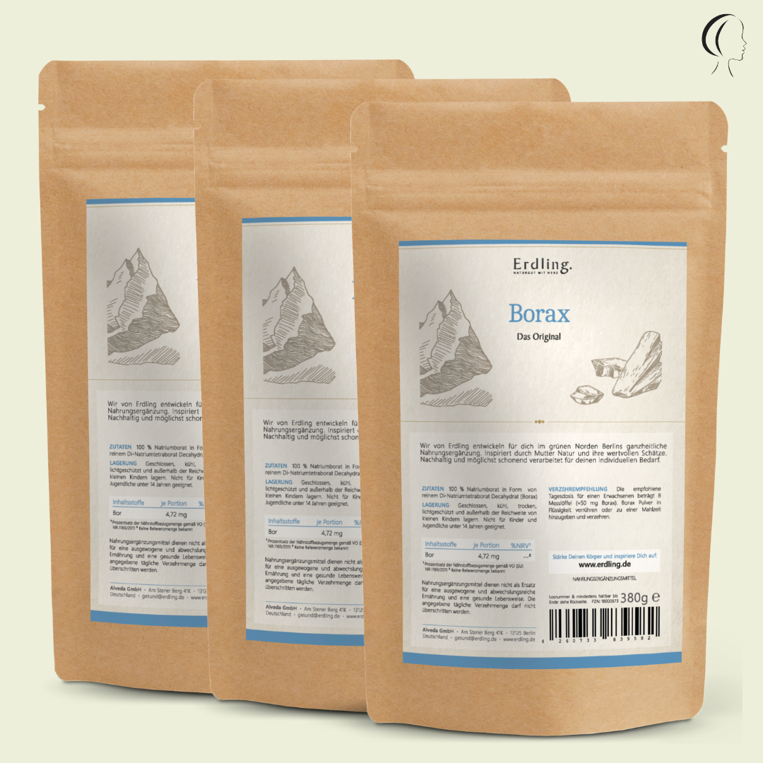Set: 3er Pack - Borax - 99,9% Reinheit (Natriumtetraborat) - Nachfüllpack 3x 380g — Bild 3