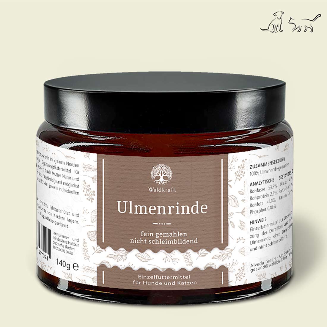 Ulmenrinde - fein gemahlen - Tiegel 140g