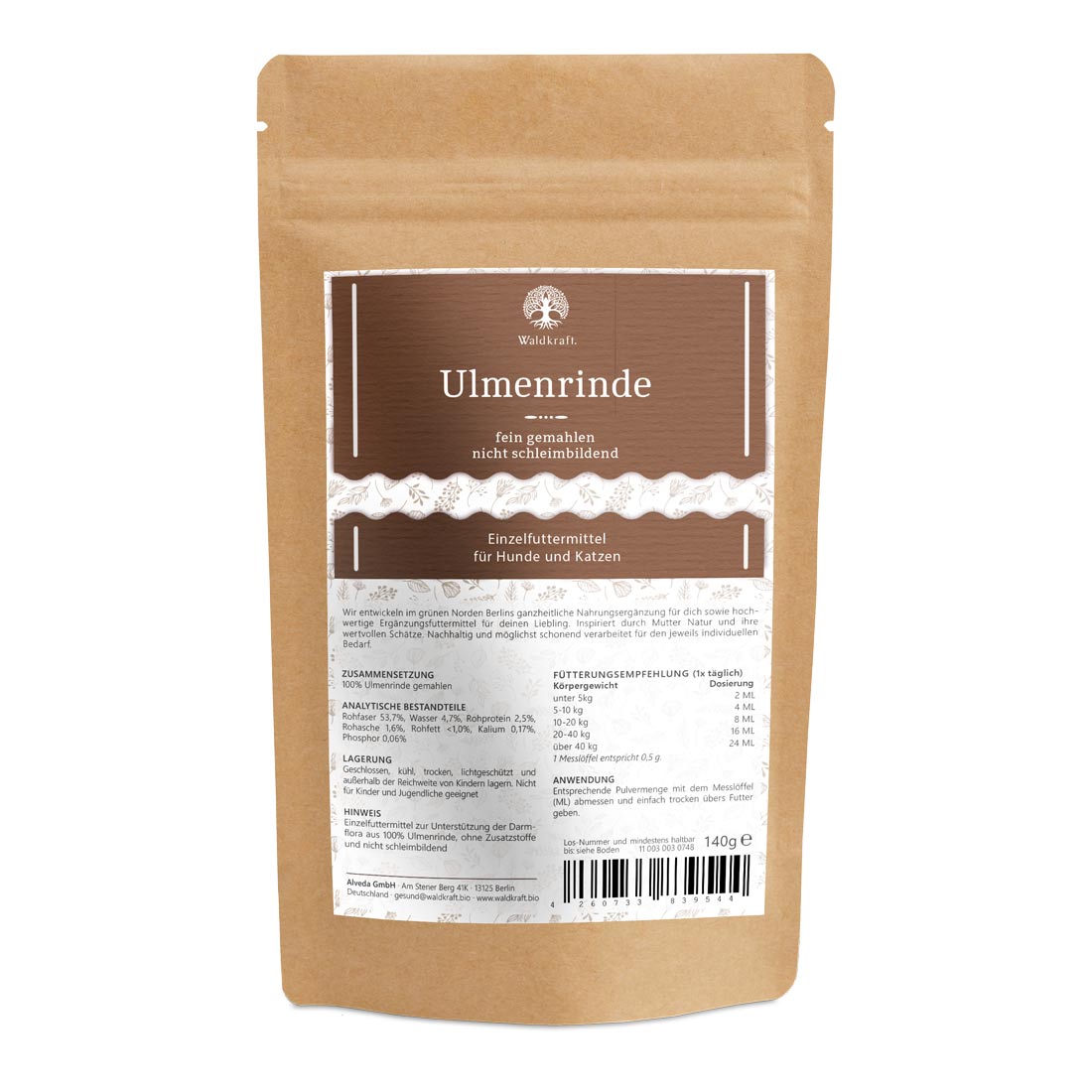 Ulmenrinde - fein gemahlen - Nachfüllpack 140g