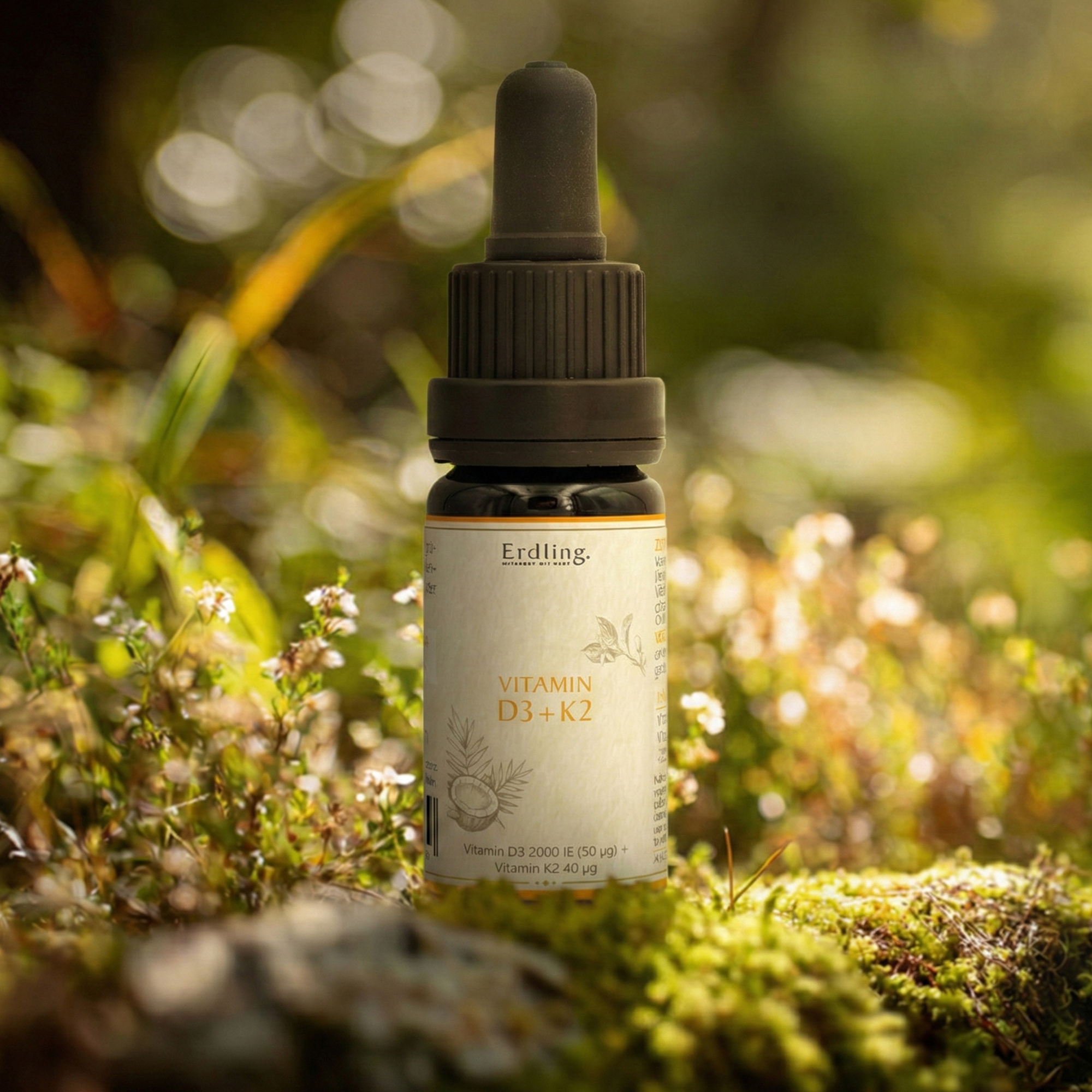 Vitamin D3 2.000 IE + K2 - 40 mcg hochdosiert - 30ml