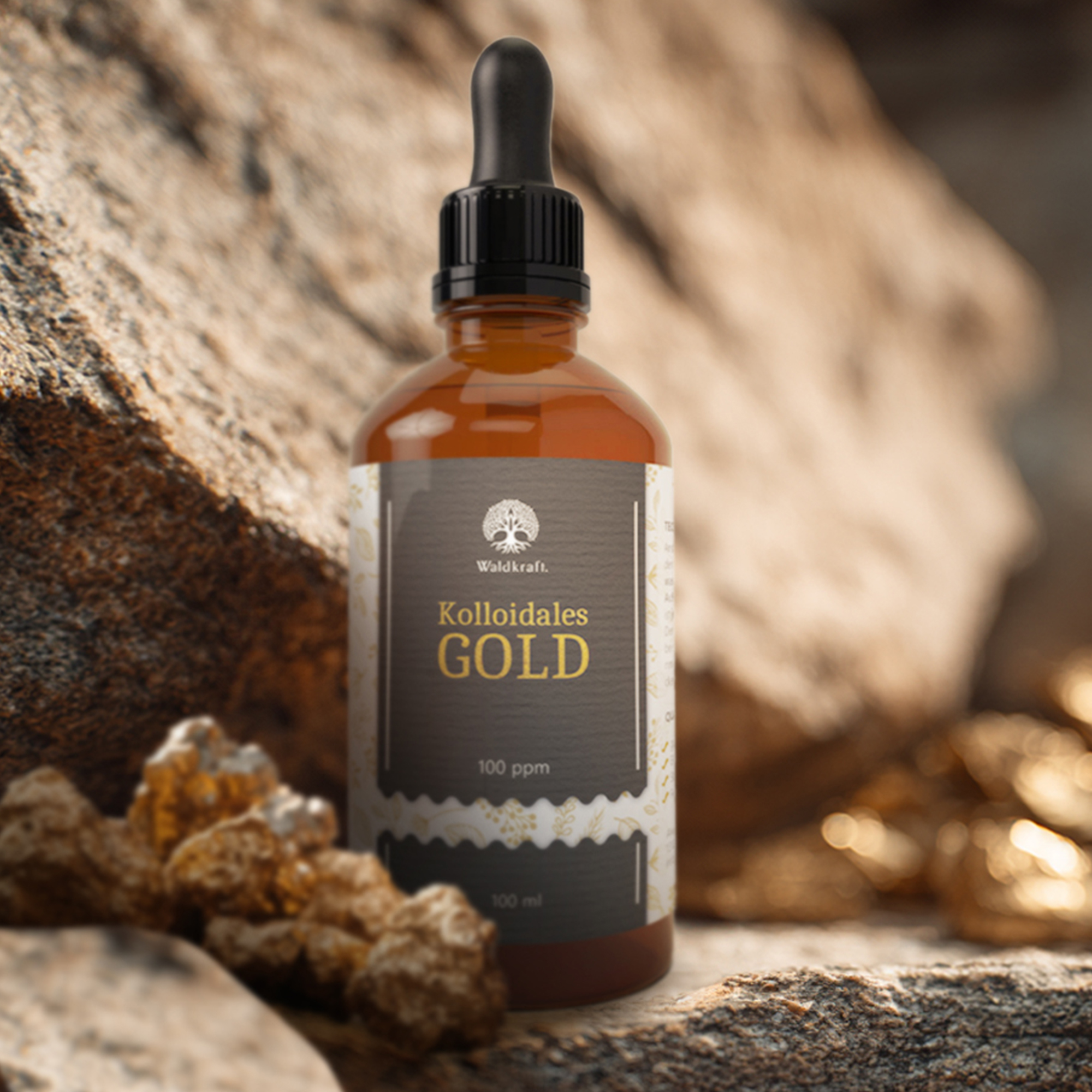 Kolloidales Gold - 100 ppm - Gold Lösung (Pipette) - 100ml