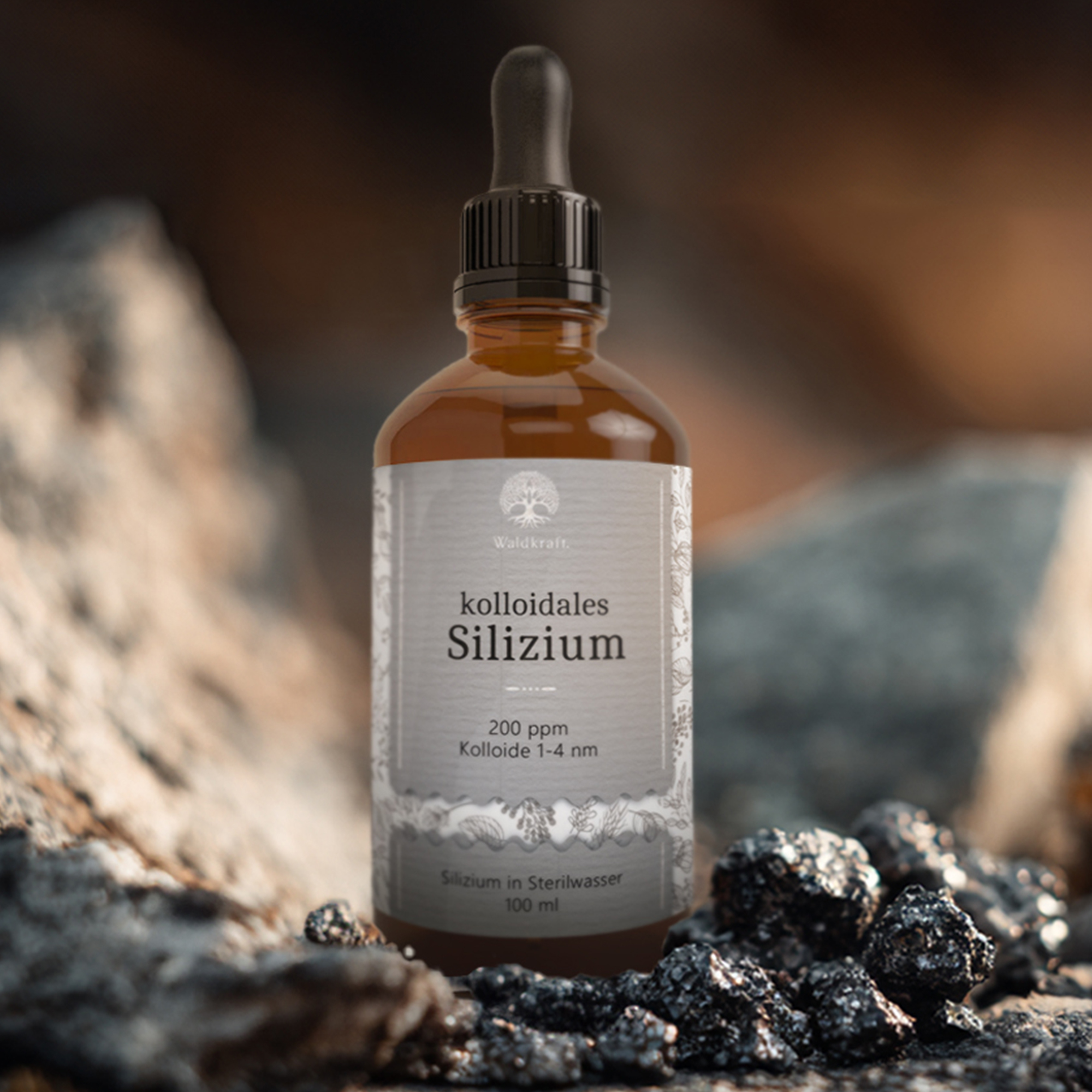 Kolloidales Silizium - 200 ppm - Silizium Lösung (Pipette) - 100ml