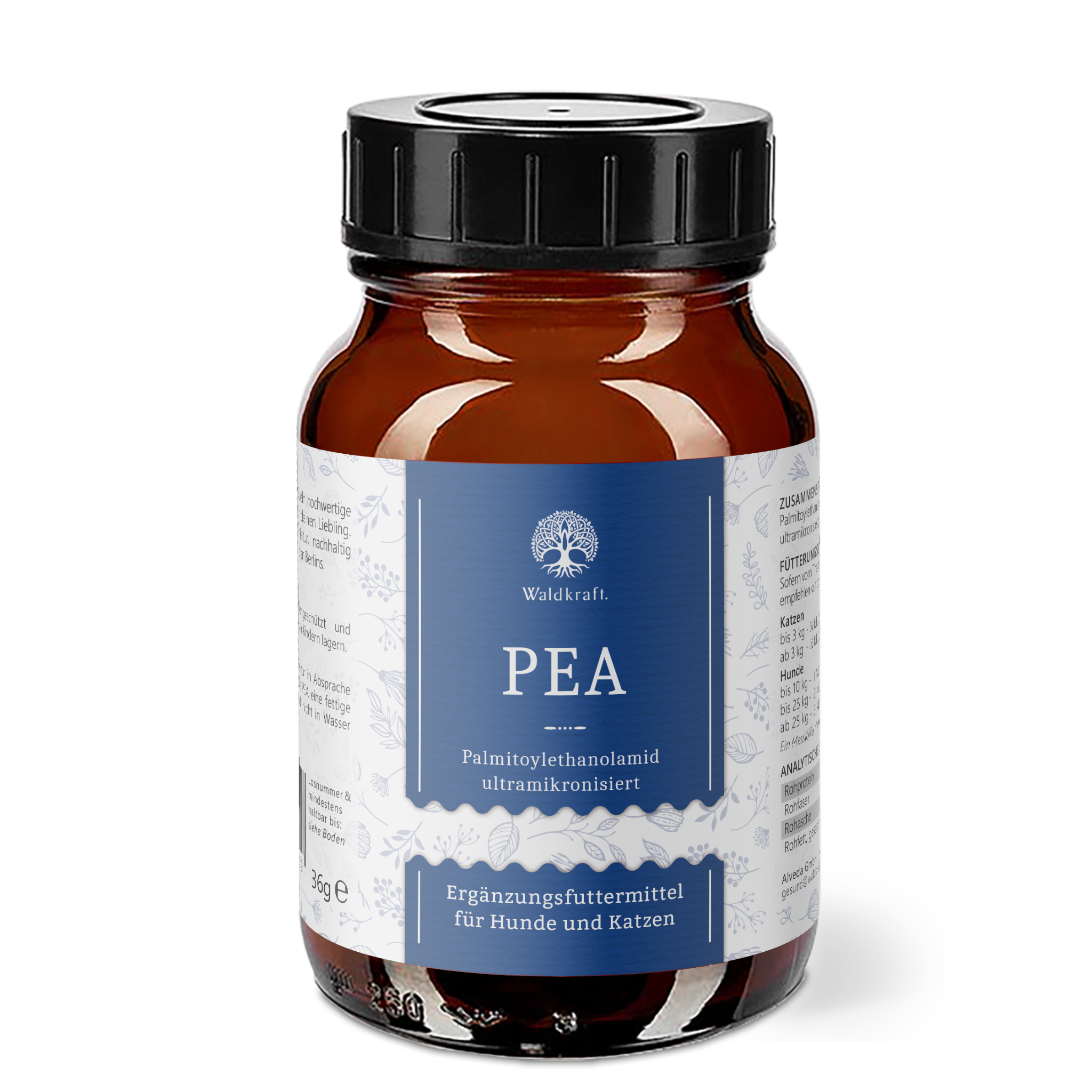 PEA - Palmitoylethanolamid Pulver für Hunde und Katzen - 36g — Bild 1