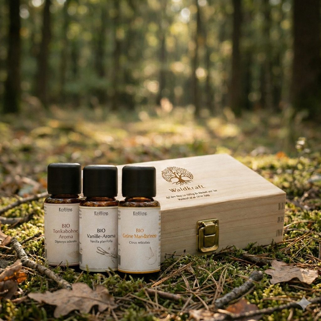 Set: BIO Aromen Zenraum - Thymian weiß + Vanille + Grapefruit + gratis Holzbox - 3x10ml — Bild 2