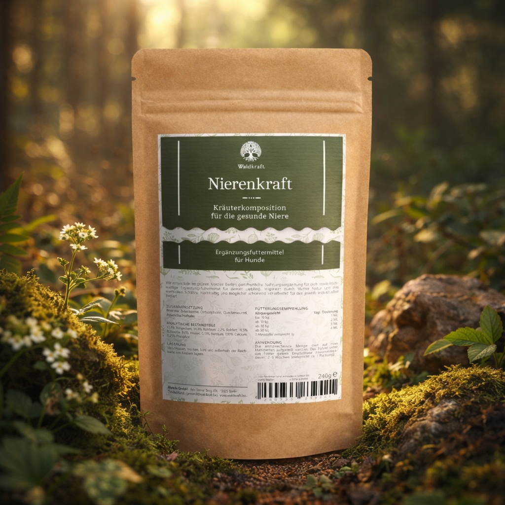 Nierenkraft - Kräutermischung für die Nieren von Hunden - Nachfüllpack 240g