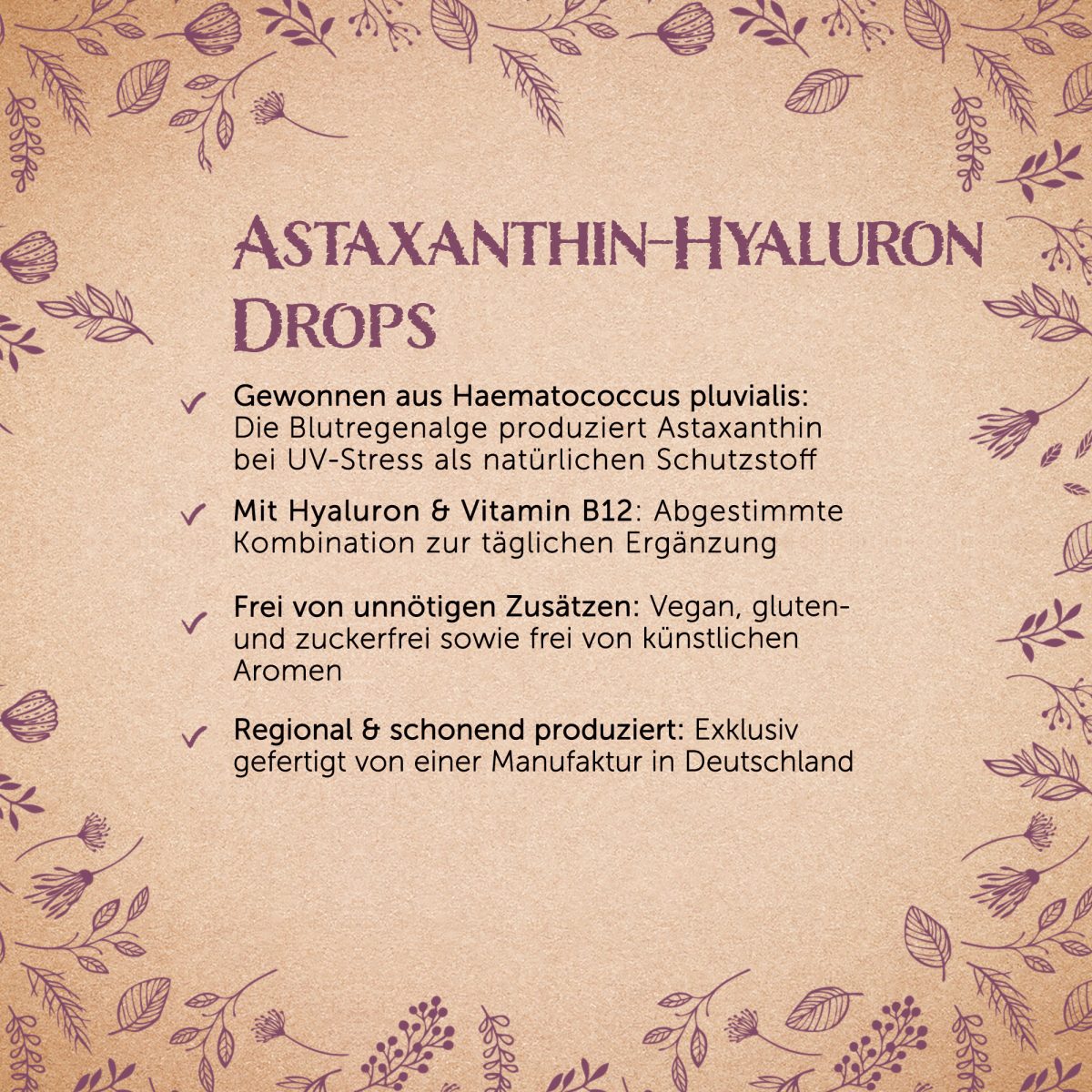 Astaxanthin-Hyaluron Drops - 50 Stück — Bild 2