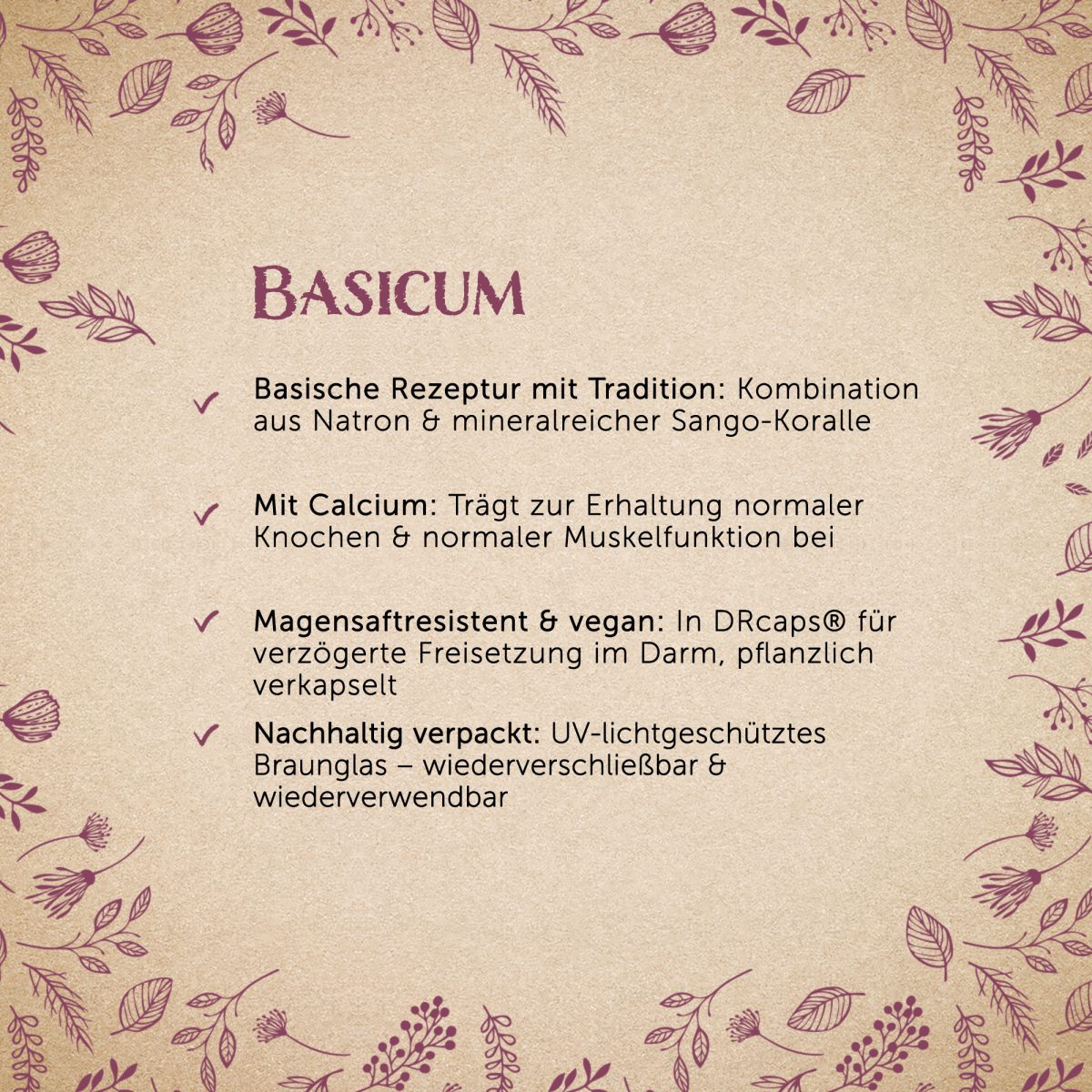 Basicum - Natron Sango-Koralle - 120 DR Kapseln — Bild 2