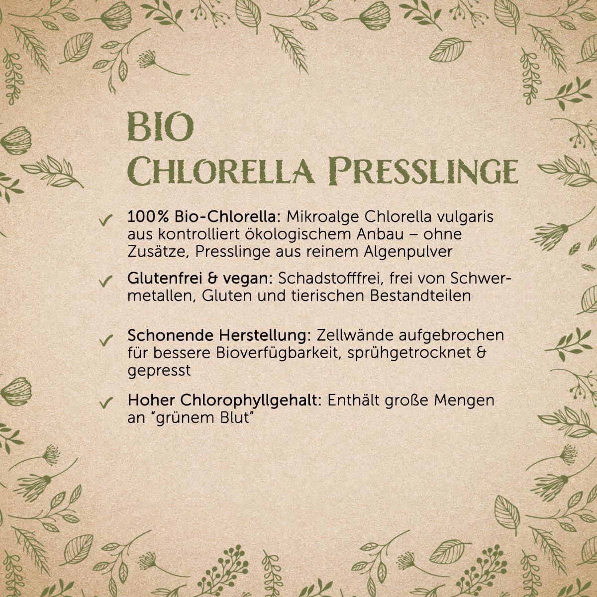 BIO Chlorella Presslinge - 220 Stück — Bild 2