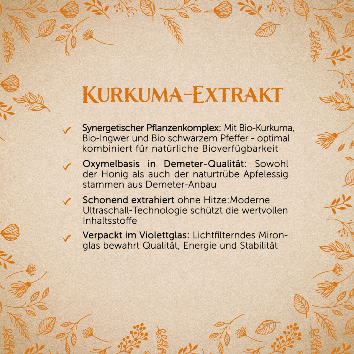 BIO Kurkuma-Extrakt mit Gingerol und Piperin in Oxymel - 250ml — Bild 2