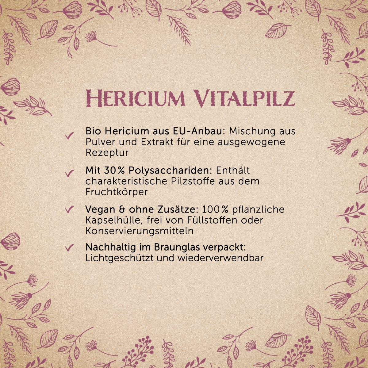 BIO Kraftpilz Hericium - Vitalpilz - 120 Kapseln — Bild 2