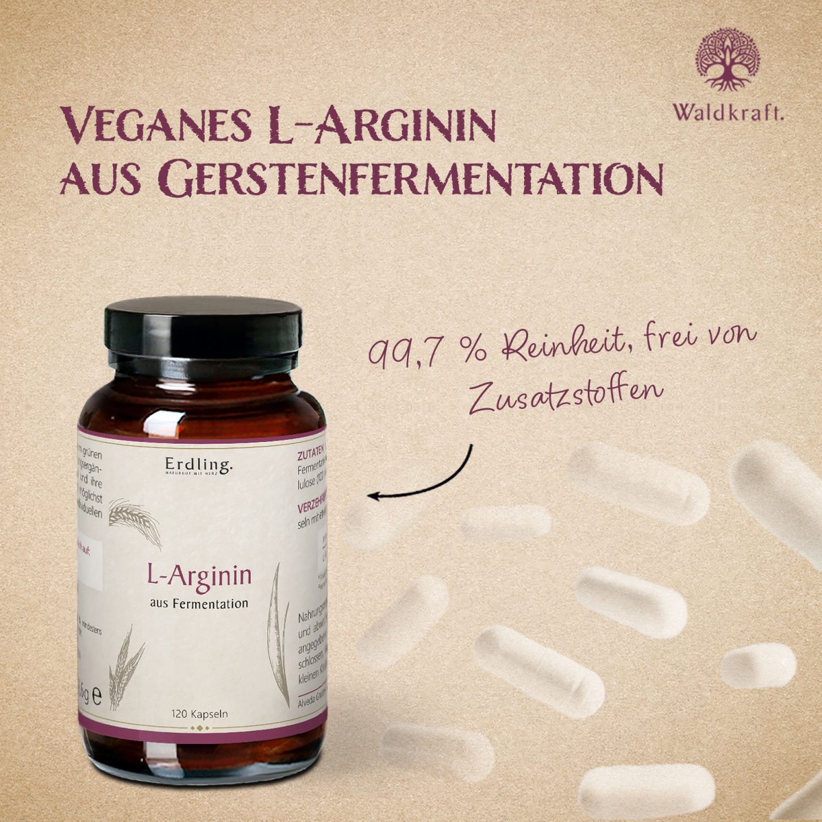 L-Arginin - 120 Kapseln — Bild 3