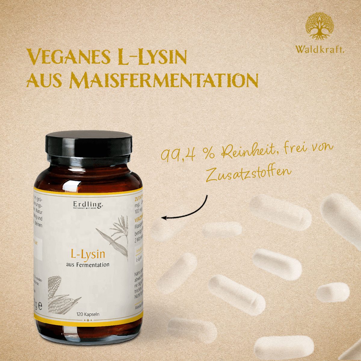L-Lysin - 120 Kapseln — Bild 3