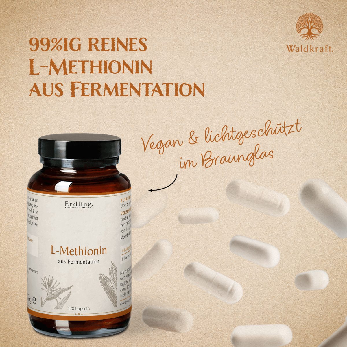 L-Methionin - 120 Kapseln — Bild 3