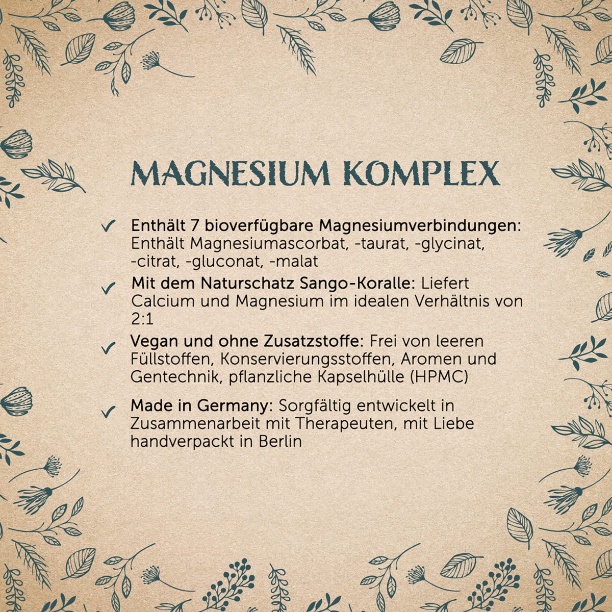 Magnesium-Komplex - 120 Kapseln — Bild 2
