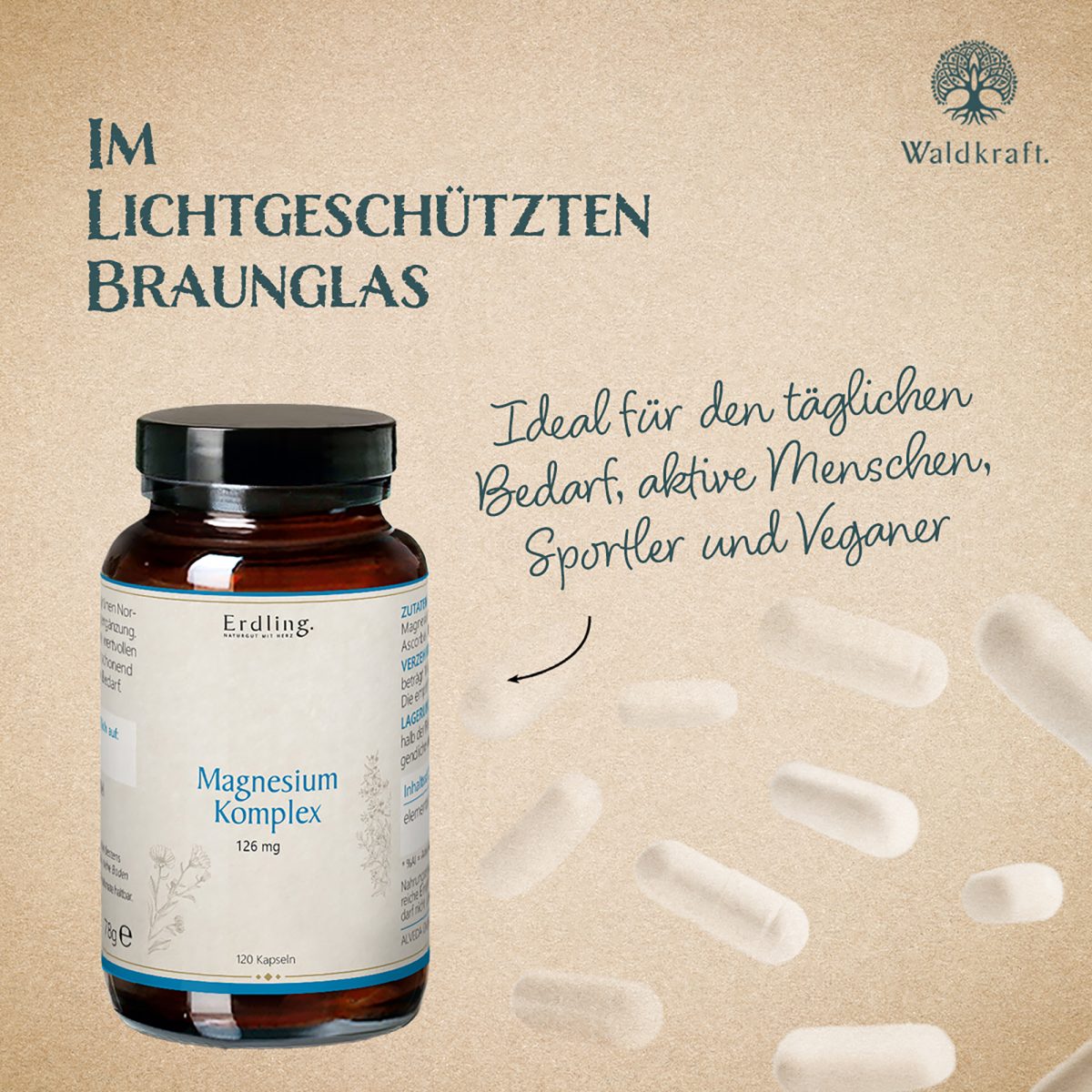 Magnesium-Komplex - 120 Kapseln — Bild 3