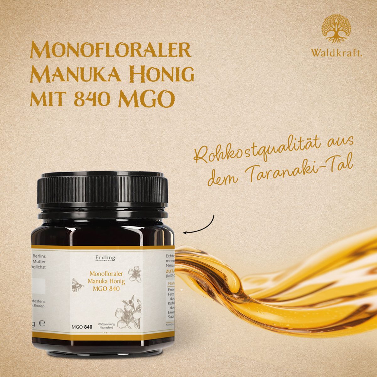 Manuka Honig MGO 840 - 250g — Bild 3