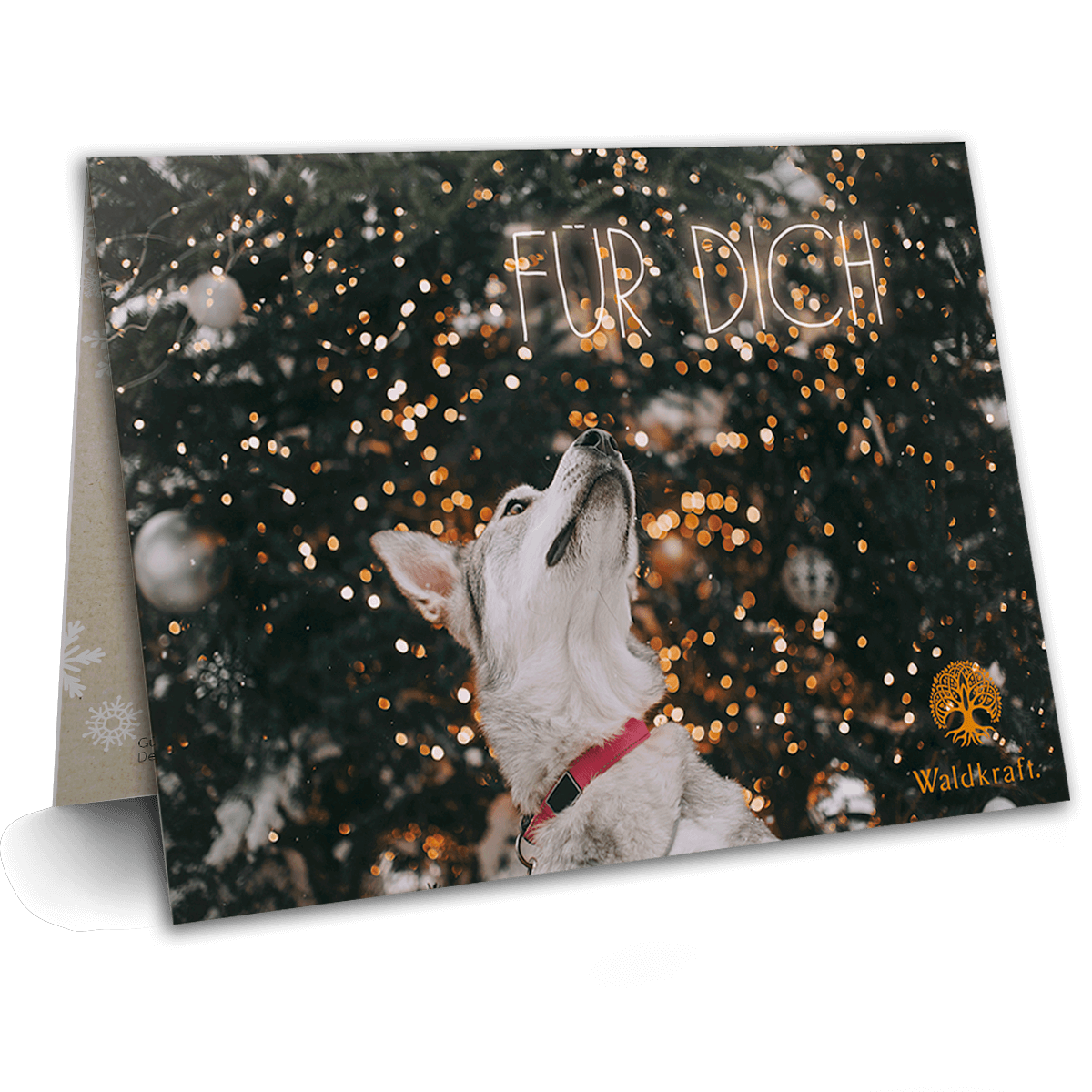 Der besondere Geschenkgutschein 150 € Weihnacht Hund unter Schneeflocken (Für Dich) — Bild 3