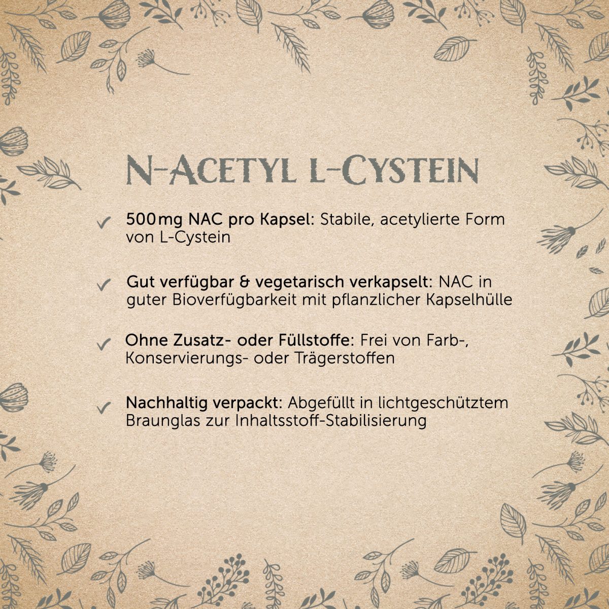 NAC - N-Acetyl-L-Cystein - 120 Kapseln — Bild 2