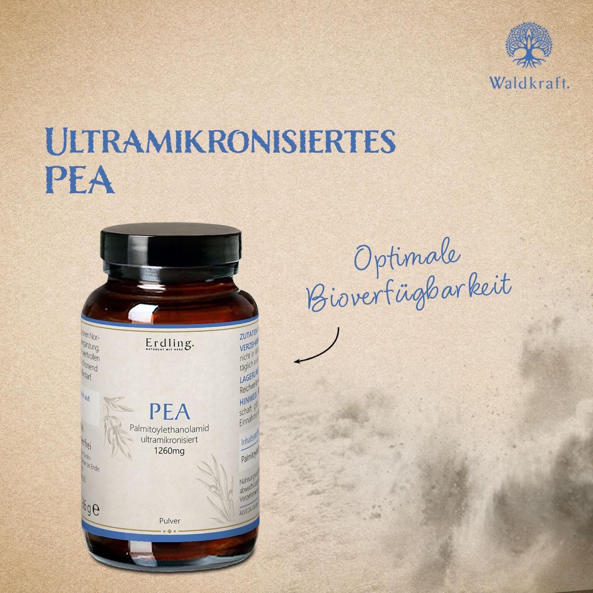 PEA - Palmitoylethanolamid Pulver - 36g — Bild 3