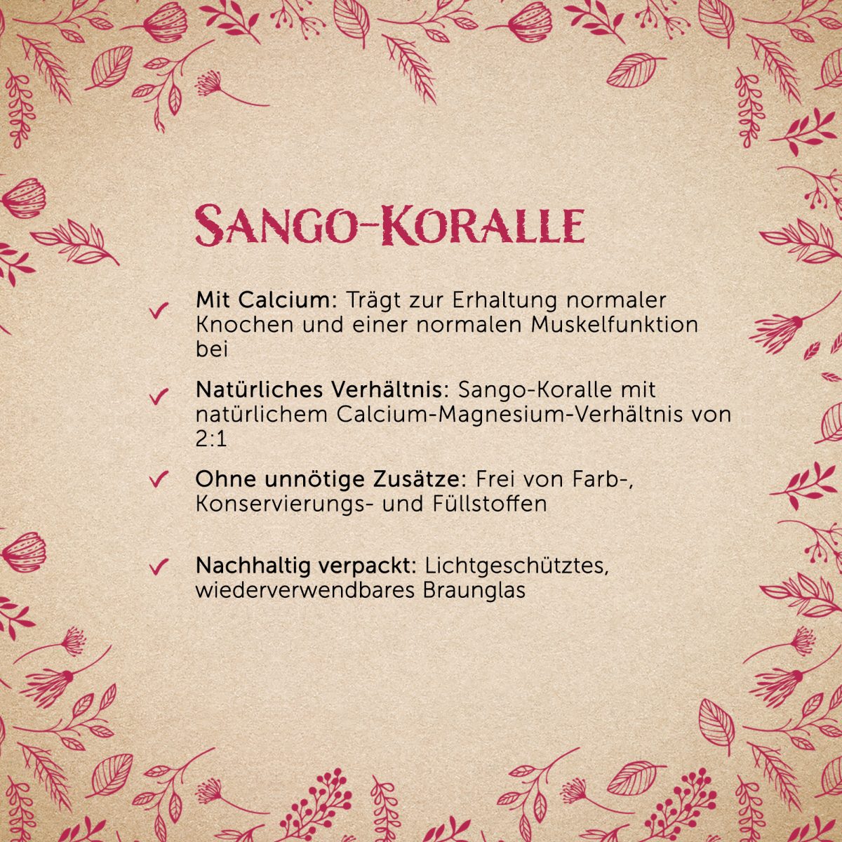 Sango-Koralle - Ideale Quelle von Calcium & Magnesium - 120 Kapseln — Bild 2
