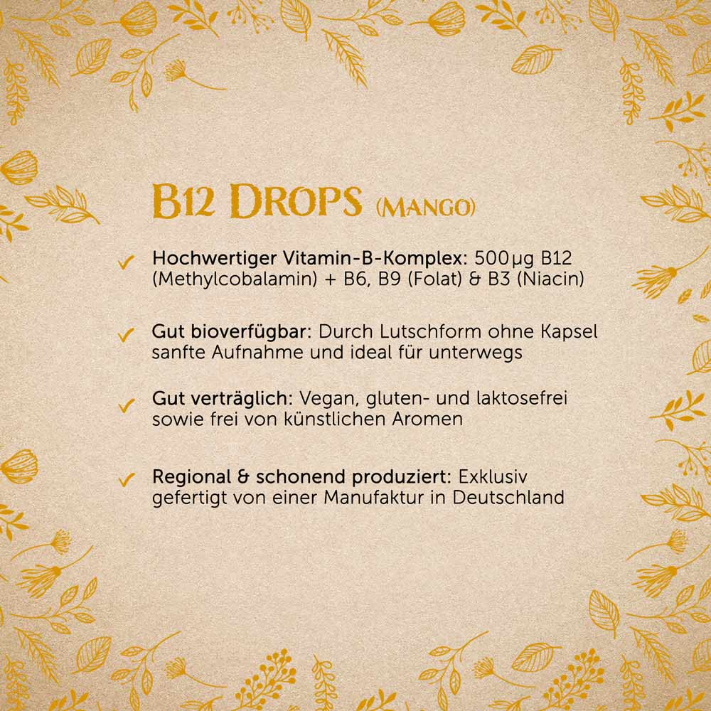 Vitamin B12-Komplex Mango Drops - 50 Stück — Bild 2