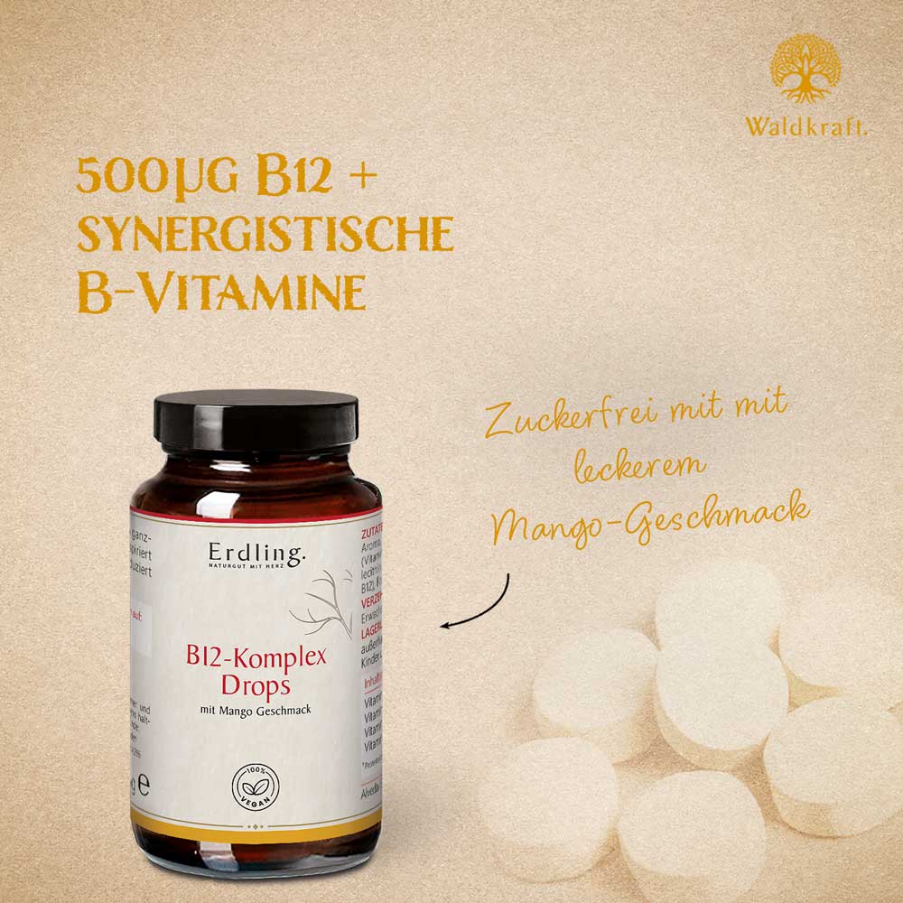 Vitamin B12-Komplex Mango Drops - 50 Stück — Bild 3