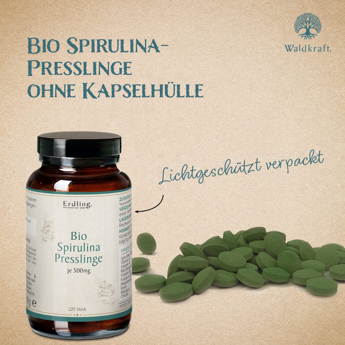 BIO Spirulina Presslinge - 220 Stück — Bild 3