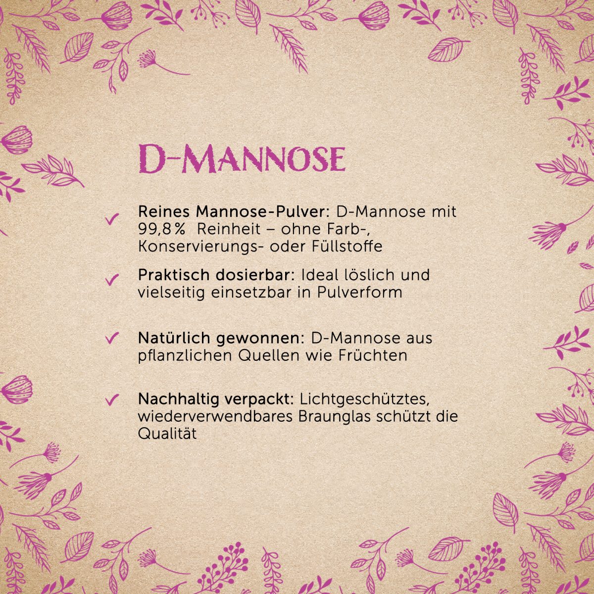 D-Mannose - Tiegel 300g — Bild 2