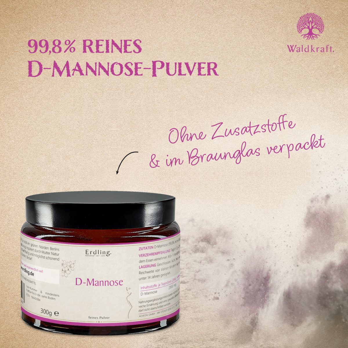 D-Mannose - Tiegel 300g — Bild 3
