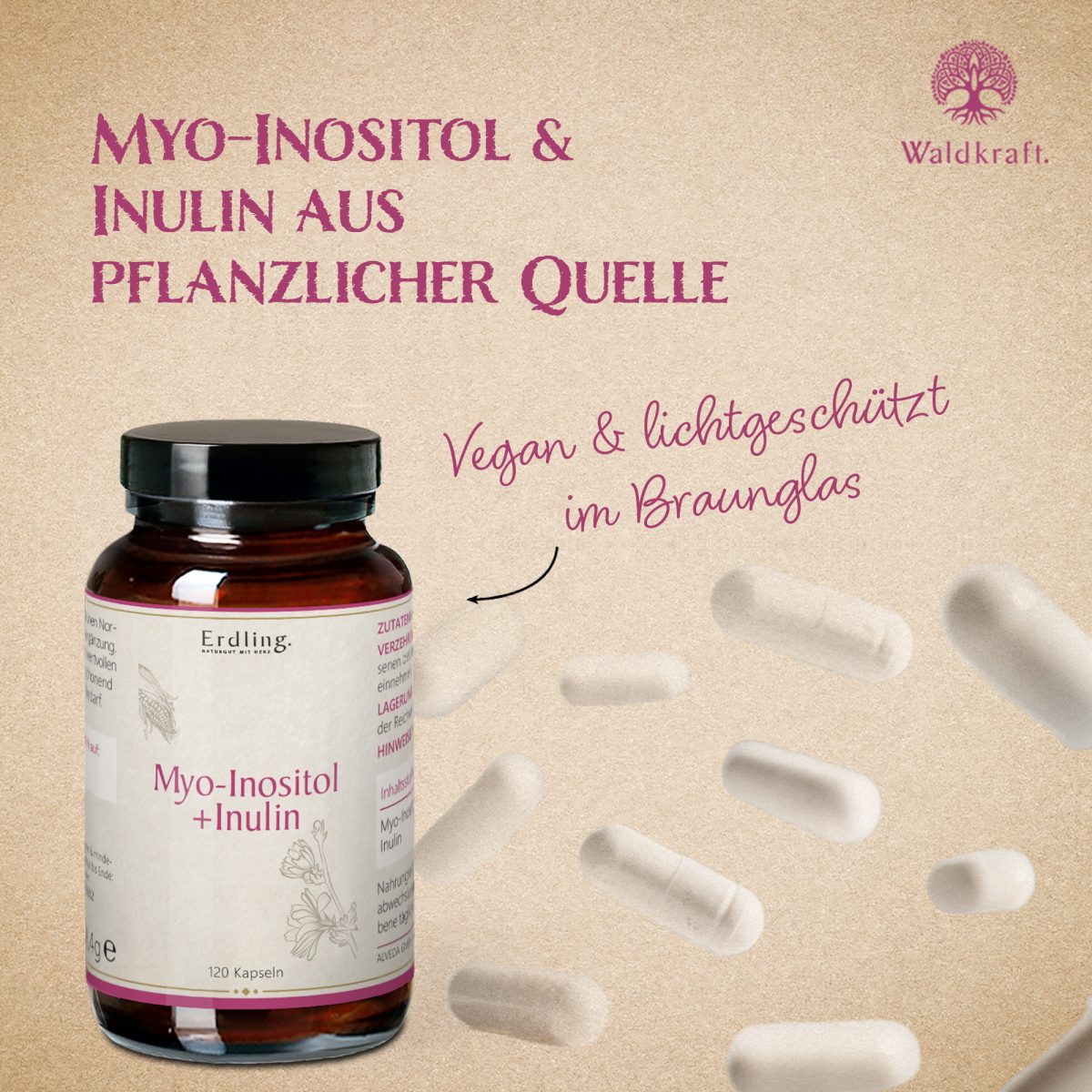 Myo-Inositol + Inulin - 120 Kapseln — Bild 3