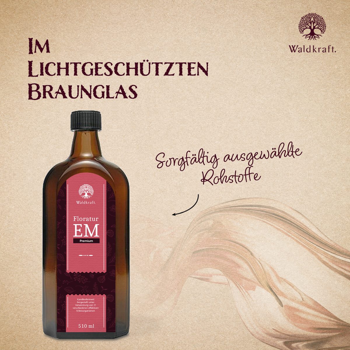 Floratur EM Premium - Hergestellt mit Effektiven Mikroorganismen - 510ml — Bild 3