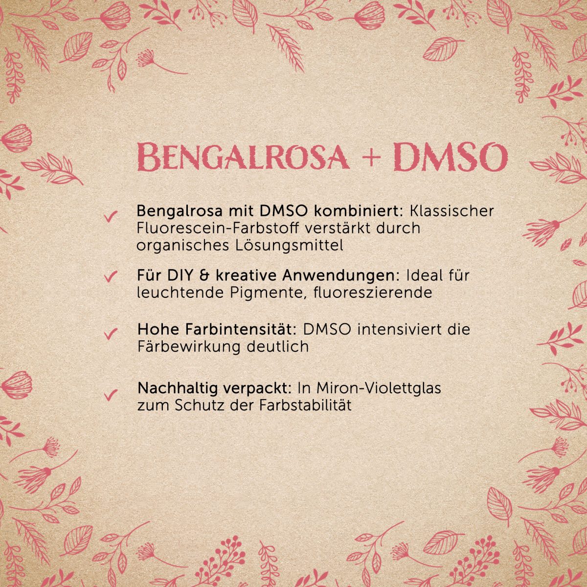 Bengalrosa 10% + DMSO 10% - 50ml — Bild 2