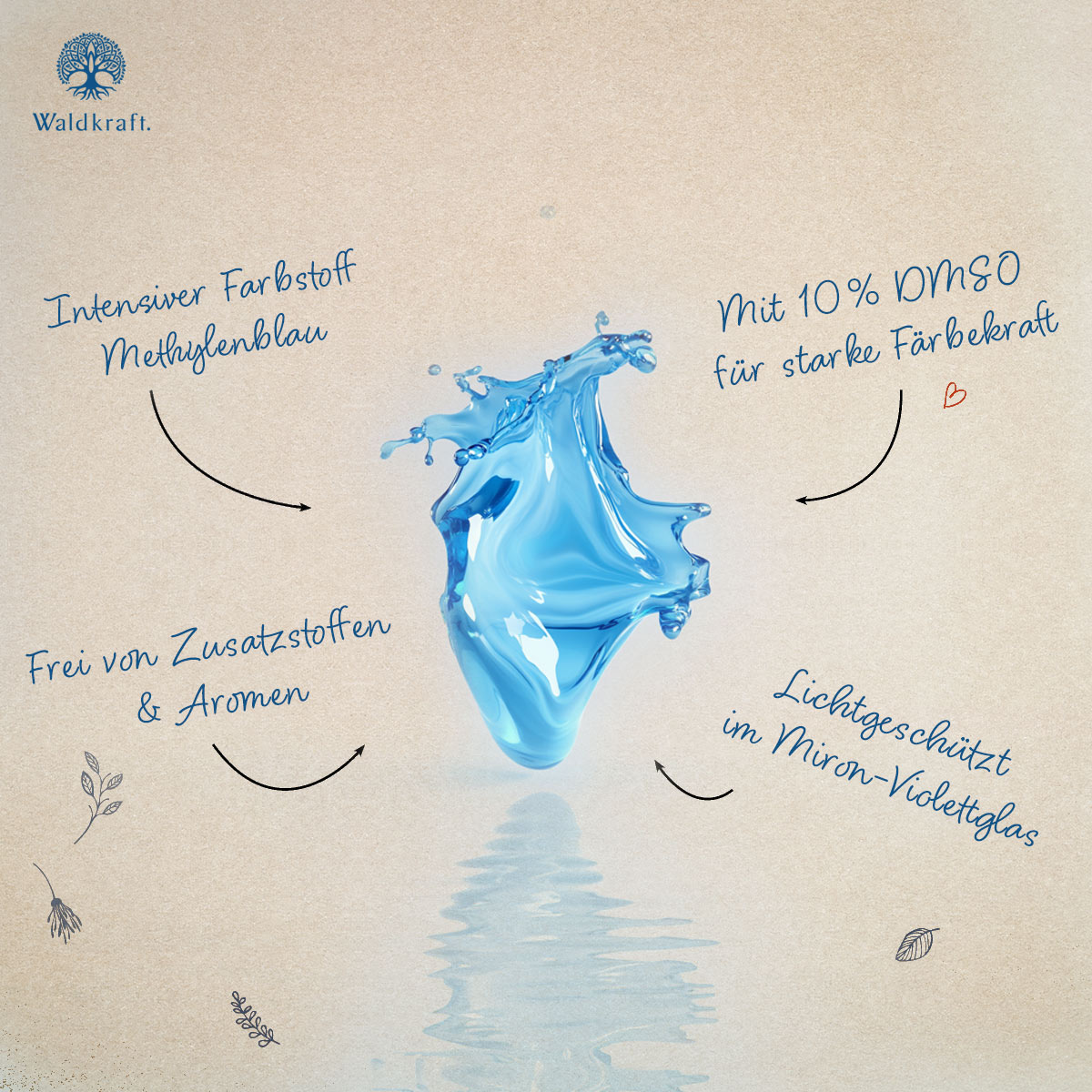 Methylenblau 1% + DMSO 10% - 100ml
