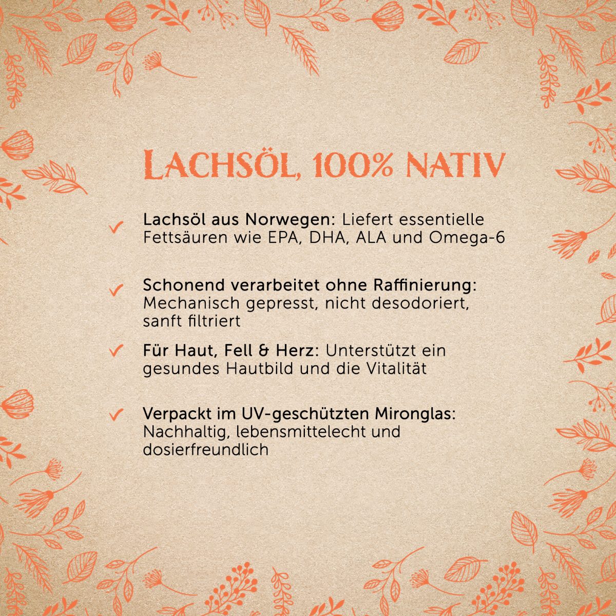 Lachsöl - 100% nativ - ohne jegliche Zusätze - 250ml — Bild 2