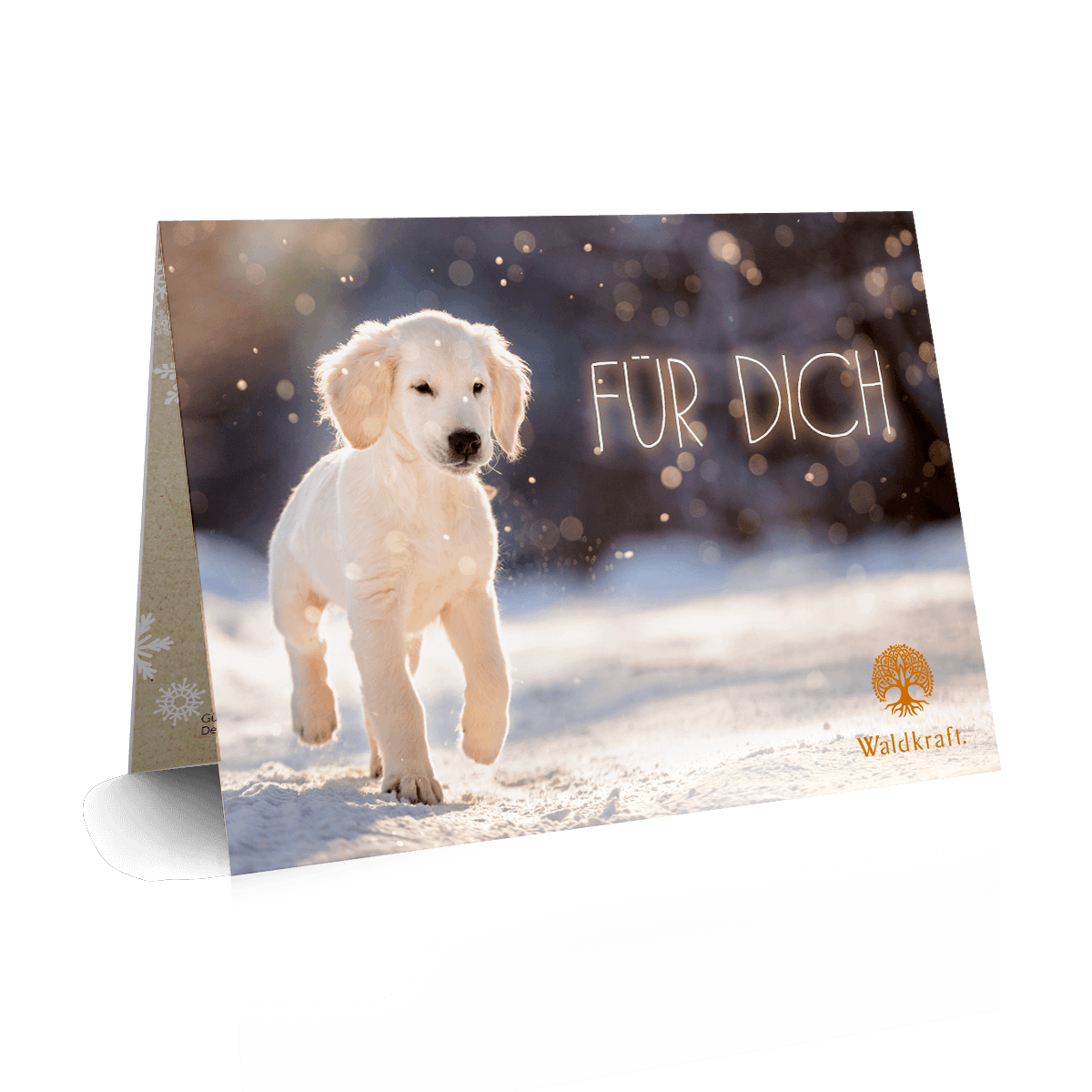 Der besondere Geschenkgutschein 10 € Winter: Welpe im Schnee (Für Dich)